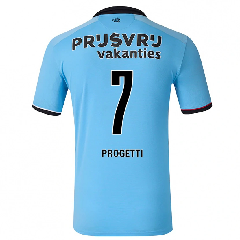 DanxenレディースVinícius Progetti#7ディープスカイブルー ブラック レッドアウェイシャツ2026/27ジャージーユニフォーム