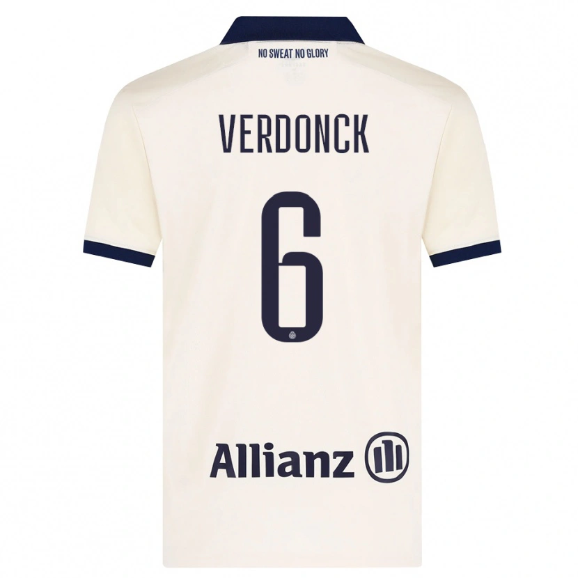 DanxenレディースSaar Verdonck#6ベージュ ブラックアウェイシャツ2026/27ジャージーユニフォーム