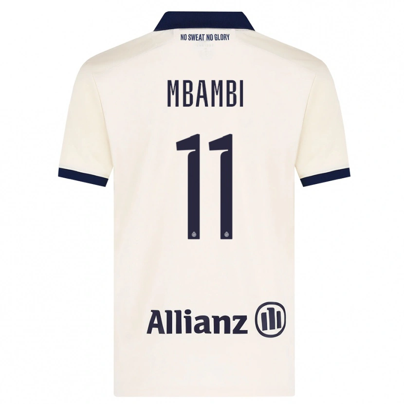 DanxenレディースJeoffrey Mbambi#11ベージュ ブラックアウェイシャツ2026/27ジャージーユニフォーム