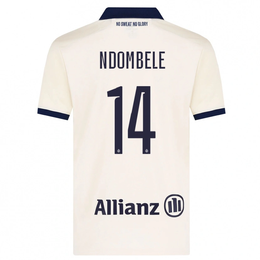 DanxenレディースDon Ndombele#14ベージュ ブラックアウェイシャツ2026/27ジャージーユニフォーム