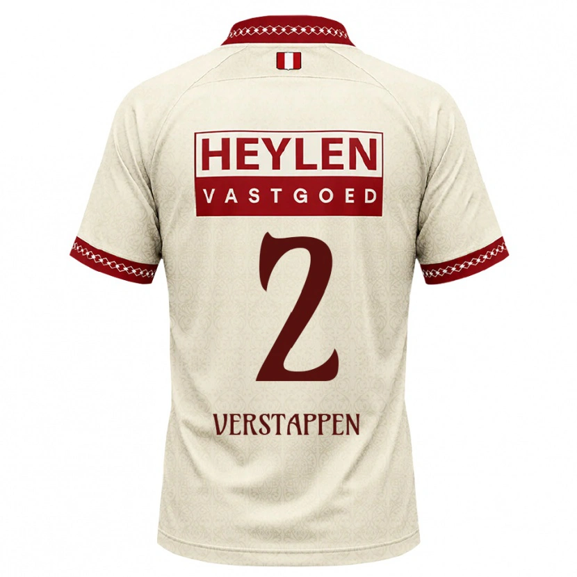 DanxenレディースJayden Verstappen#2ベージュ レッドアウェイシャツ2026/27ジャージーユニフォーム