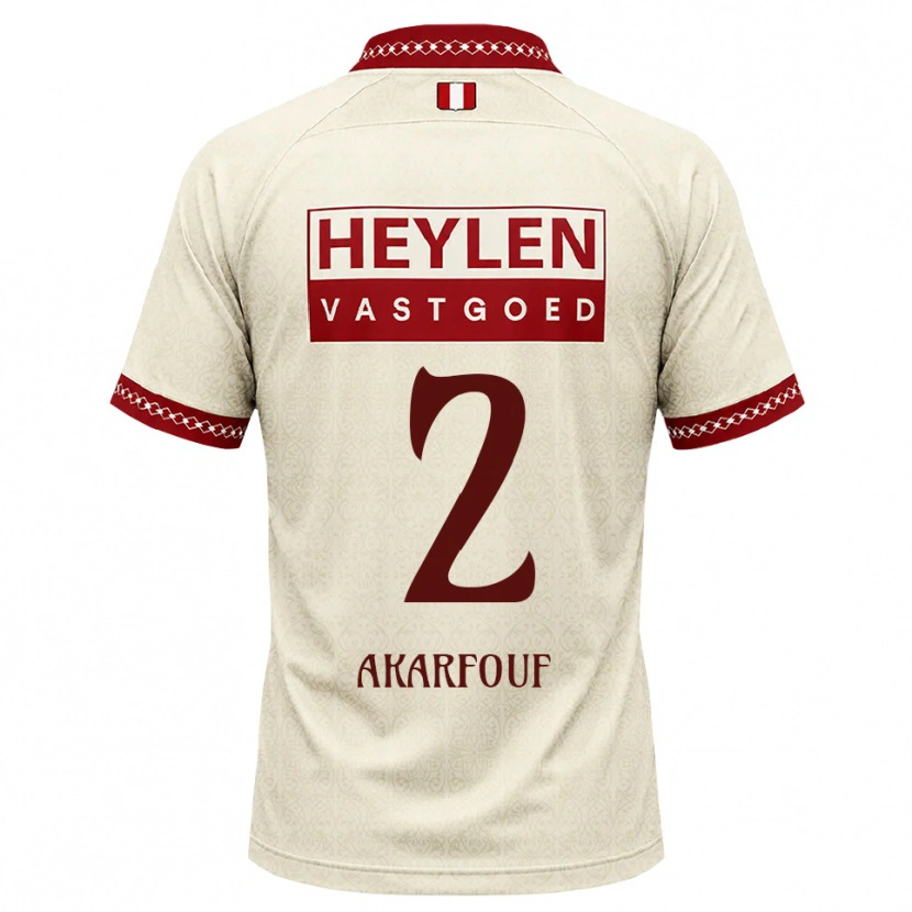 DanxenレディースHamza Akarfouf#2ベージュ レッドアウェイシャツ2026/27ジャージーユニフォーム