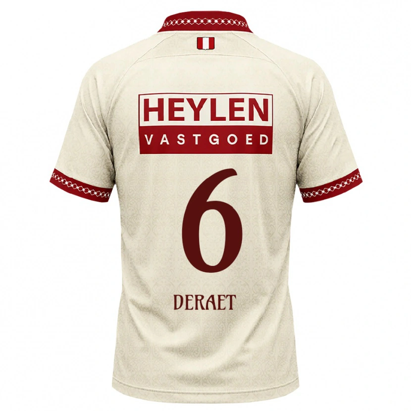 DanxenレディースXavi Deraet#6ベージュ レッドアウェイシャツ2026/27ジャージーユニフォーム