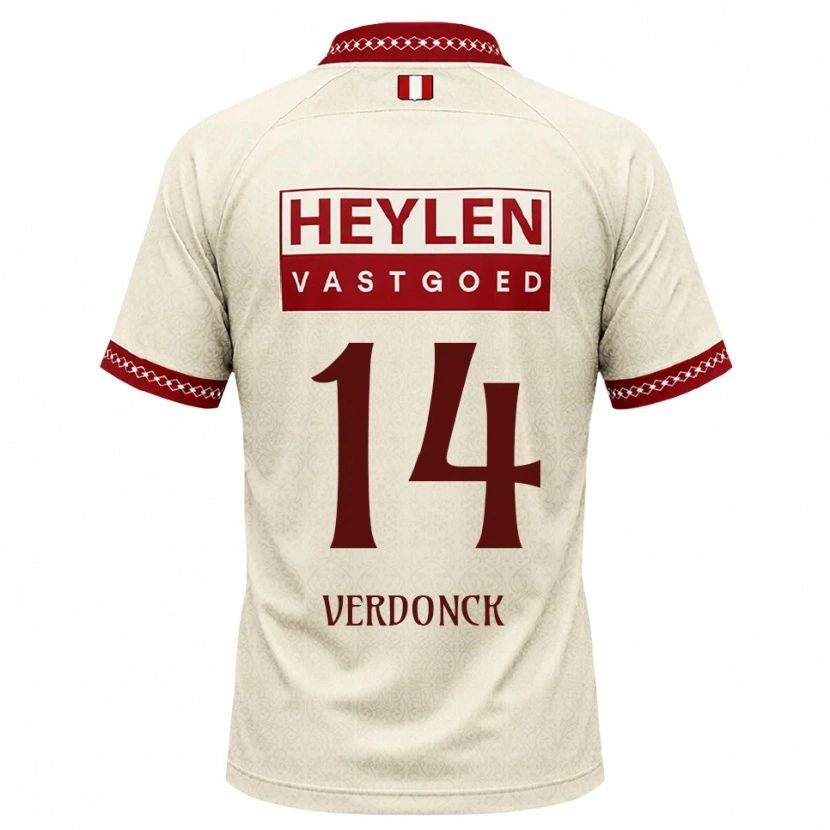 DanxenレディースDries Verdonck#14ベージュ レッドアウェイシャツ2026/27ジャージーユニフォーム