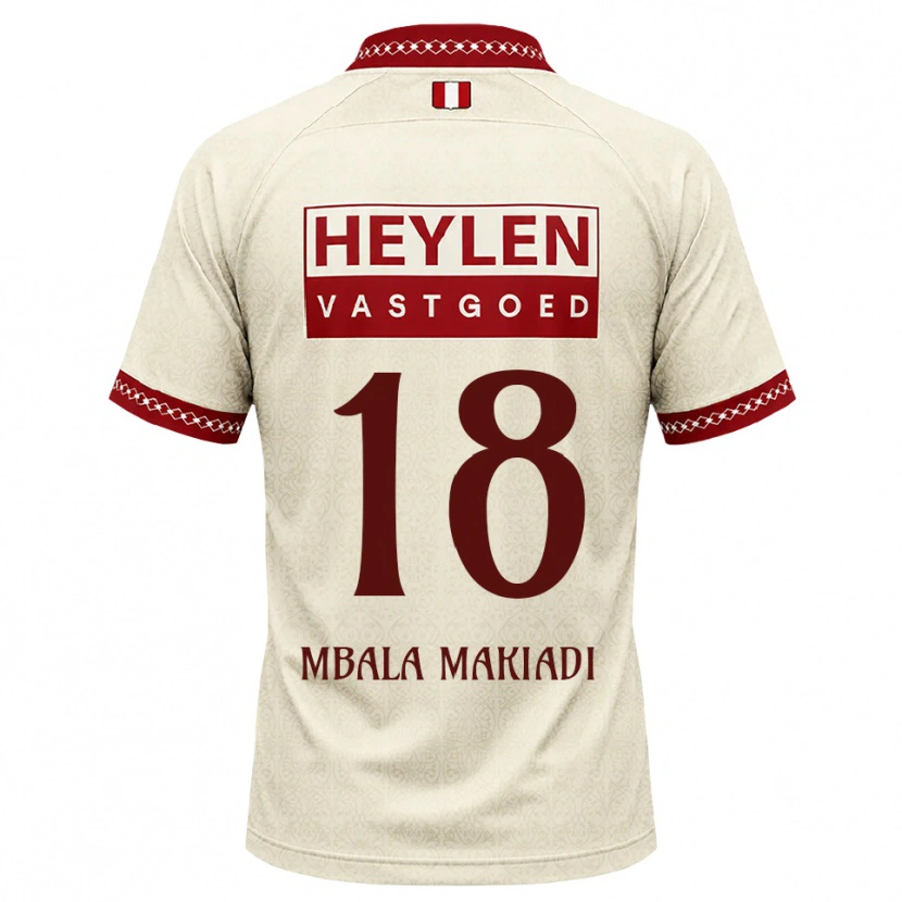 DanxenレディースRavi Mbala#18ベージュ レッドアウェイシャツ2026/27ジャージーユニフォーム