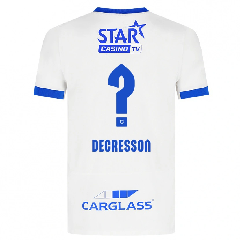 DanxenレディースLino Decresson#0ホワイト ブルーアウェイシャツ2026/27ジャージーユニフォーム