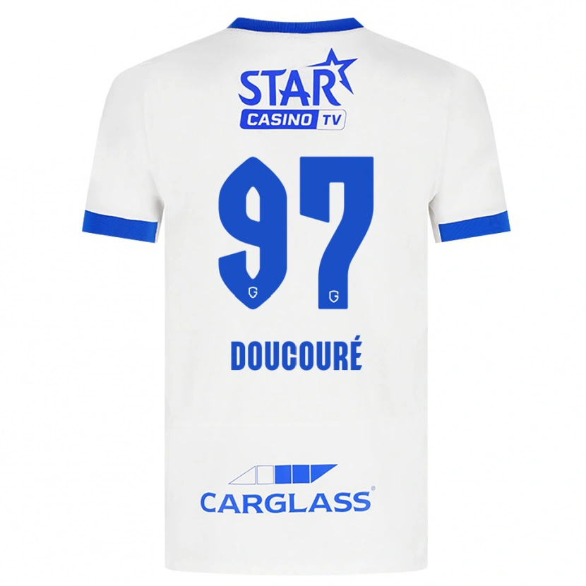 DanxenレディースEmile Doucouré#97ホワイト ブルーアウェイシャツ2026/27ジャージーユニフォーム