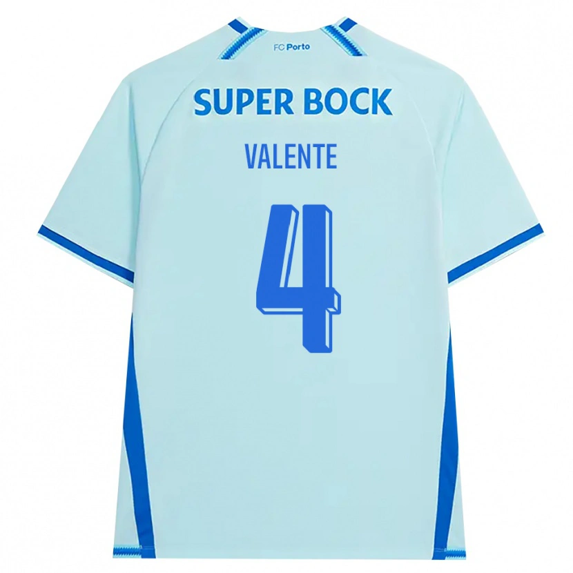 DanxenレディースSalvador Valente#4ライトシアン ブルーサードユニフォームシャツ2026/27ジャージーユニフォーム