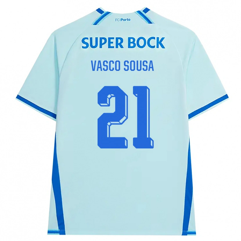 Danxenレディースヴァスコ・ソウザ#21ライトシアン ブルーサードユニフォームシャツ2026/27ジャージーユニフォーム