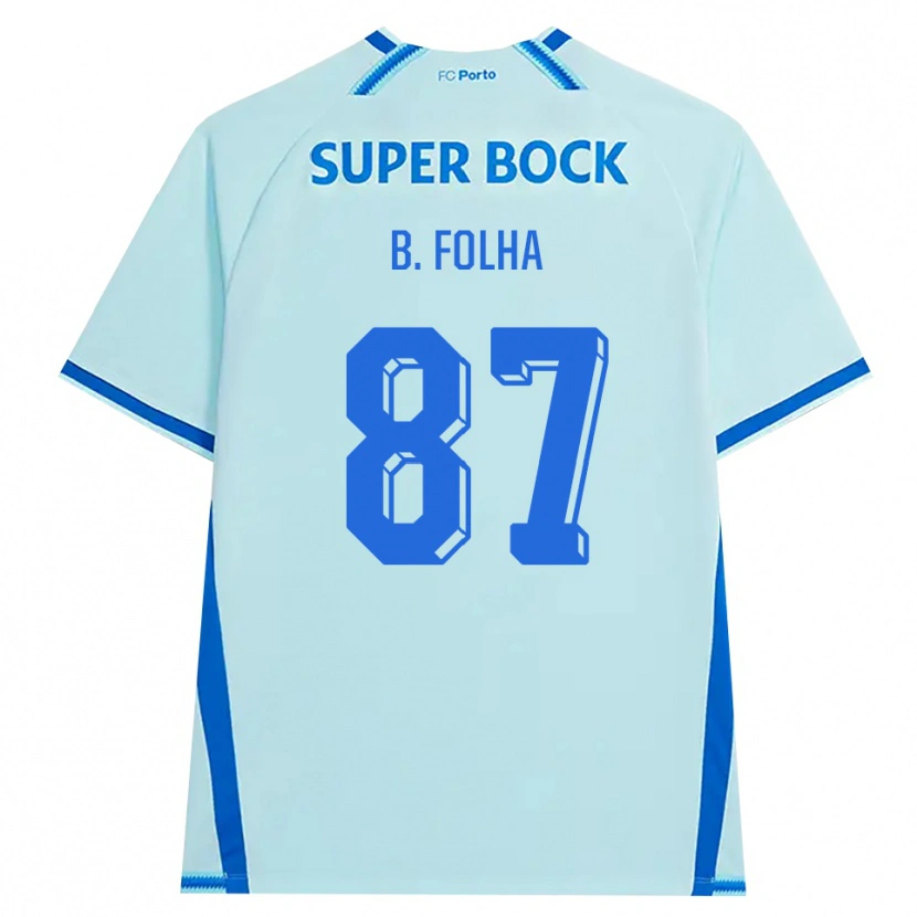 Danxenレディースベルナルド・フォーリャ#87ライトシアン ブルーサードユニフォームシャツ2026/27ジャージーユニフォーム