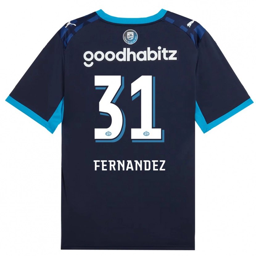 Danxenレディースノア・フェルナンデス#31ドジャーブルー ロイヤルブルーサードユニフォームシャツ2026/27ジャージーユニフォーム