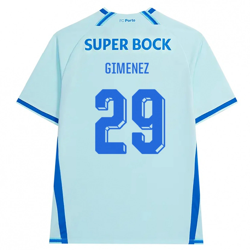 Danxenレディースサンティアゴ・ヒメネス#29ライトシアン ブルーサードユニフォームシャツ2026/27ジャージーユニフォーム