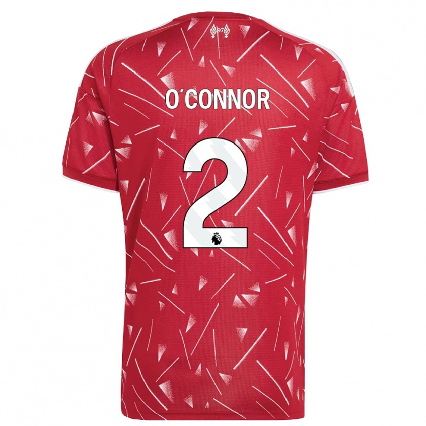 DanxenキッズOliver O'connor#2ホワイト レッドホームシャツ2026/27ジャージーユニフォーム
