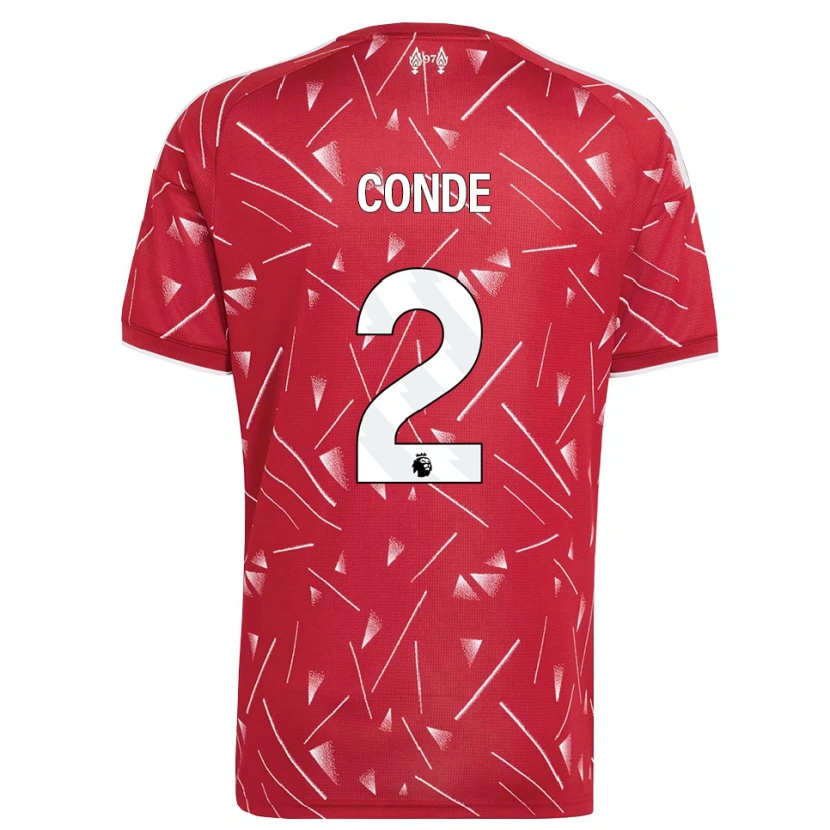 DanxenキッズLenix Conde#2ホワイト レッドホームシャツ2026/27ジャージーユニフォーム