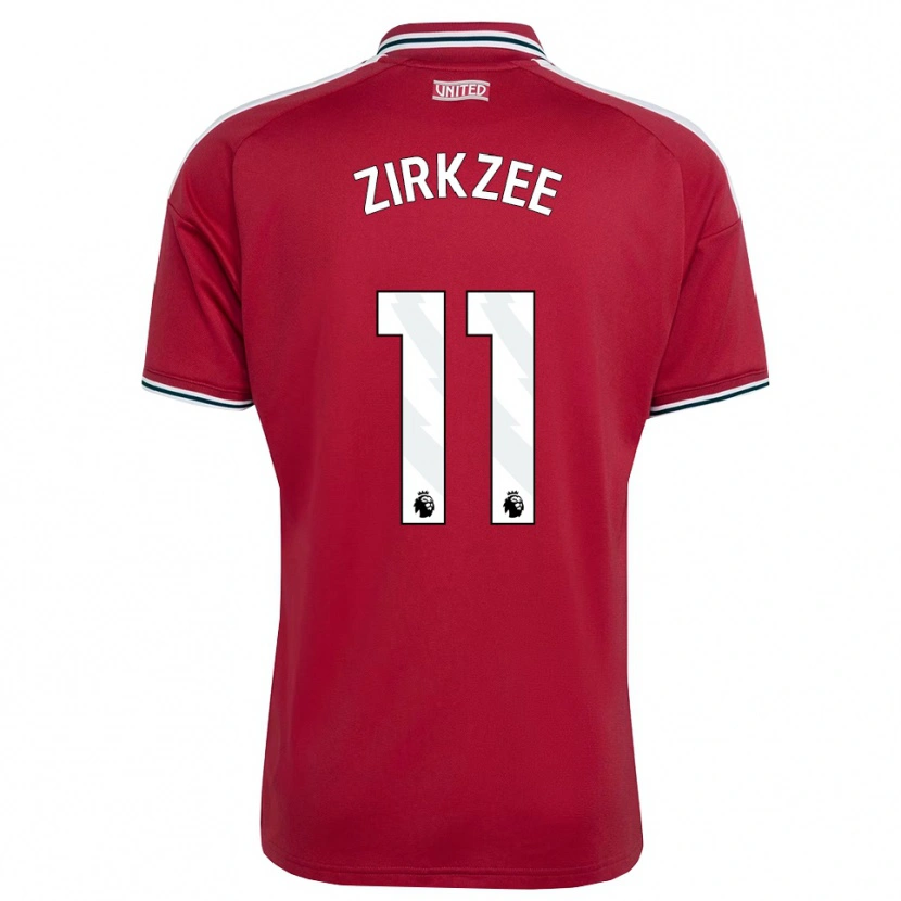 Danxenキッズジョシュア・ザークツィー#11レッド イエロー ホワイトホームシャツ2026/27ジャージーユニフォーム