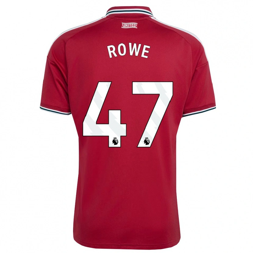 DanxenキッズTommy Rowe#47レッド イエロー ホワイトホームシャツ2026/27ジャージーユニフォーム