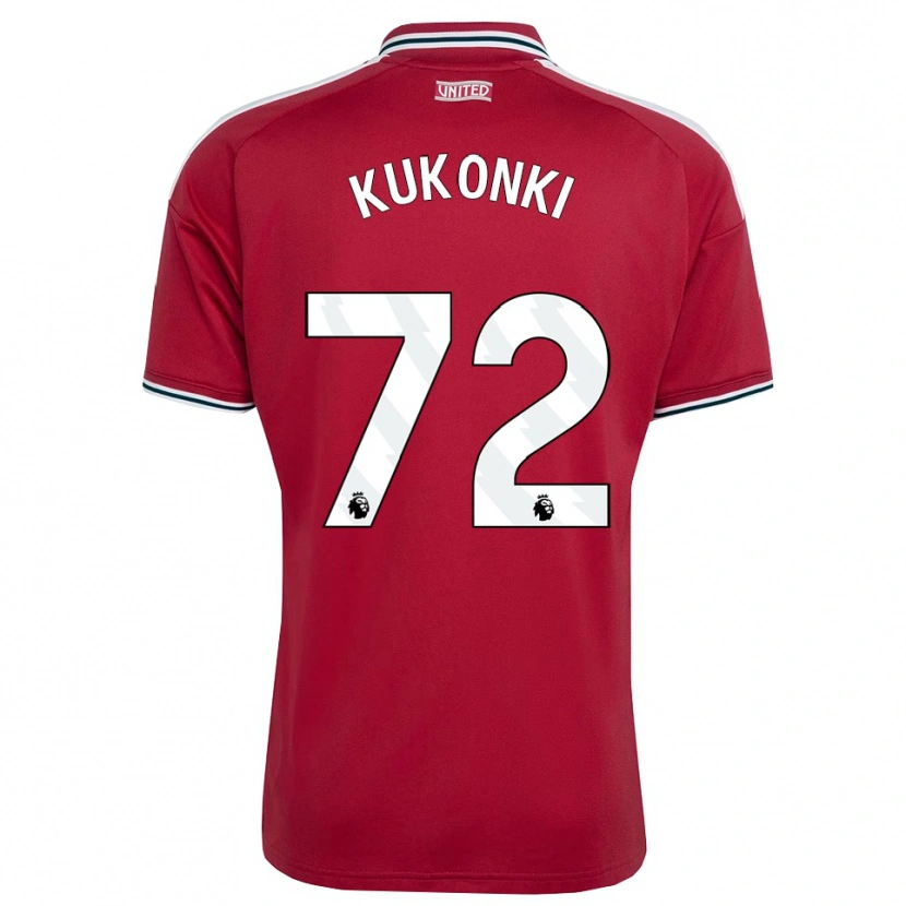 Danxenキッズゴッドウィル・クコンキ#72レッド イエロー ホワイトホームシャツ2026/27ジャージーユニフォーム
