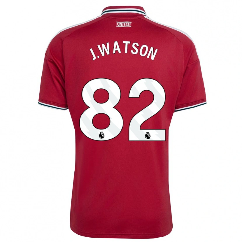 DanxenキッズJacob Watson#82レッド イエロー ホワイトホームシャツ2026/27ジャージーユニフォーム