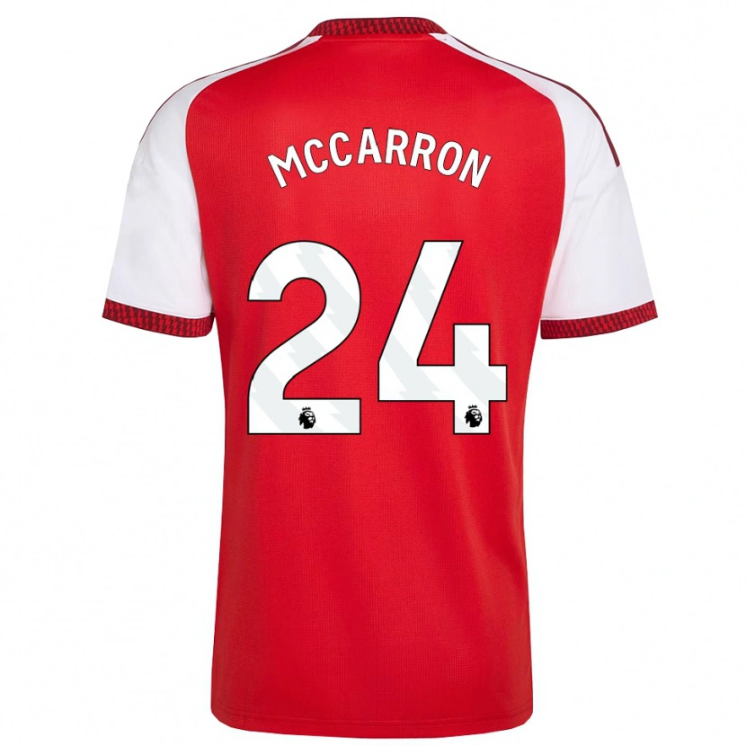 DanxenキッズDaniel Mccarron#24レッド ホワイトブラックホームシャツ2026/27ジャージーユニフォーム