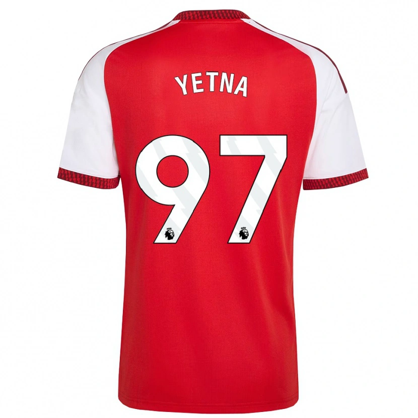 DanxenキッズMikael Yetna#97レッド ホワイトブラックホームシャツ2026/27ジャージーユニフォーム
