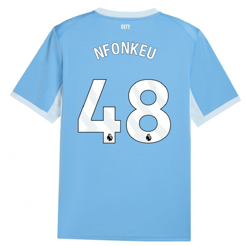 DanxenキッズBrooklyn Nfonkeu#48ライトスカイブルー ホワイトホームシャツ2026/27ジャージーユニフォーム