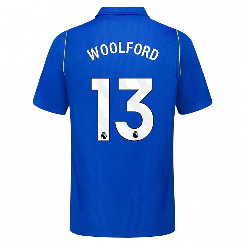 DanxenキッズAaron Woolford#13ブルー イエローホームシャツ2026/27ジャージーユニフォーム
