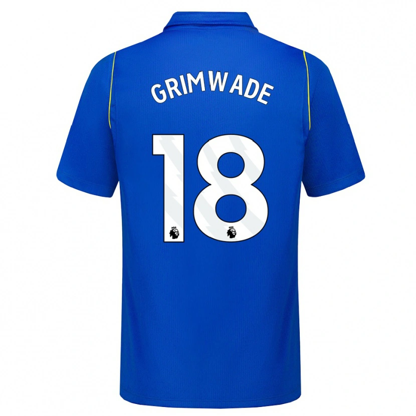 Danxenキッズヘゼ・グリムウェード#18ブルー イエローホームシャツ2026/27ジャージーユニフォーム
