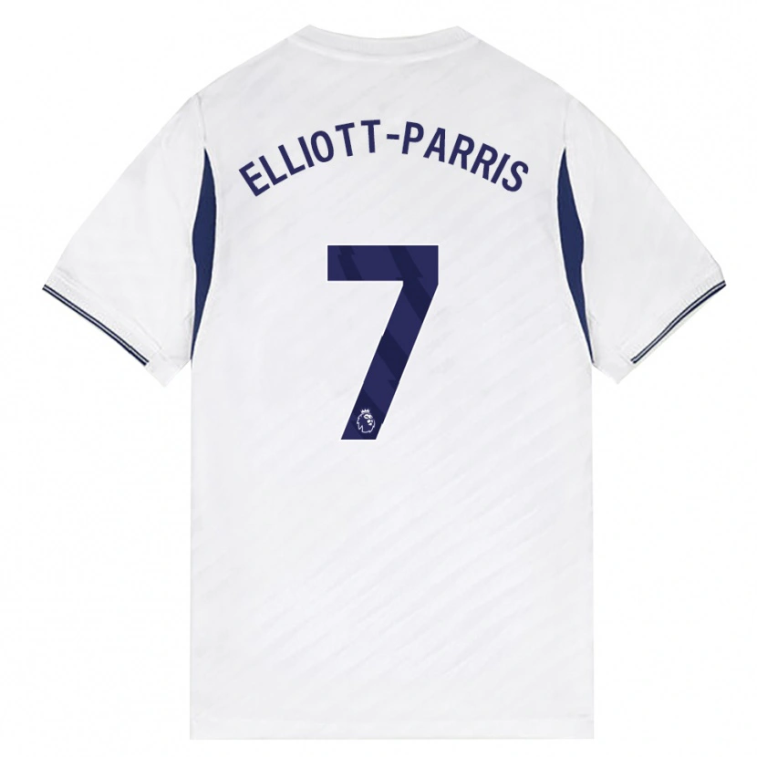DanxenキッズReiss Elliott-Parris#7ホワイト レッド パープルホームシャツ2026/27ジャージーユニフォーム