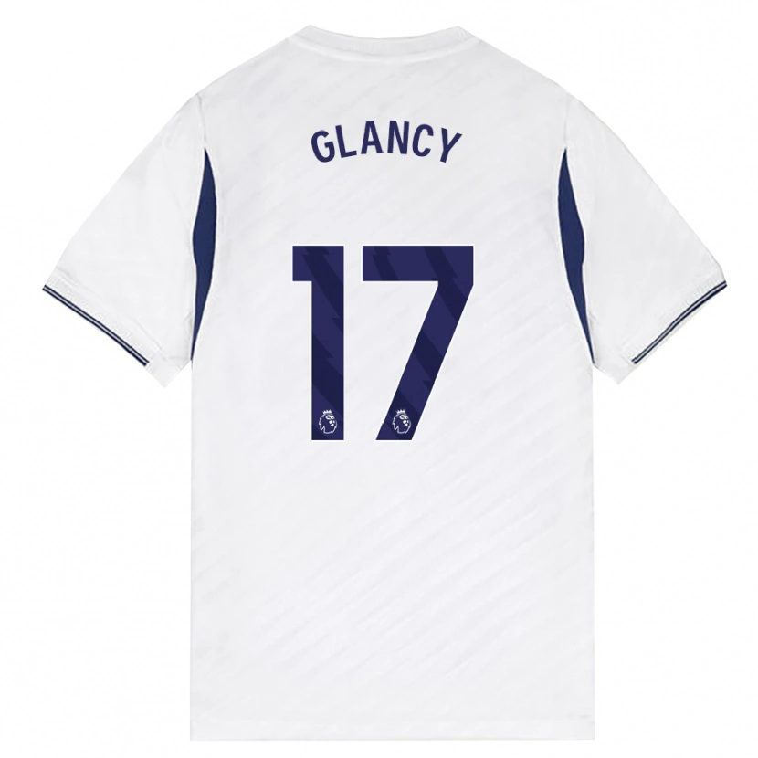 DanxenキッズConall Glancy#17ホワイト レッド パープルホームシャツ2026/27ジャージーユニフォーム