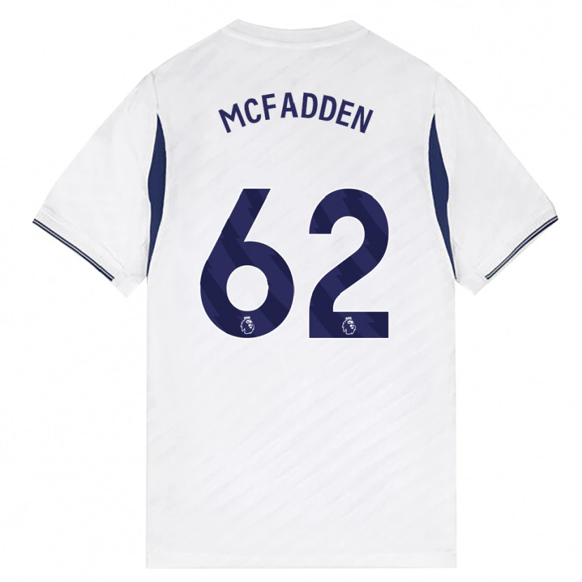 Danxenキッズマックス・マクファデン#62ホワイト レッド パープルホームシャツ2026/27ジャージーユニフォーム