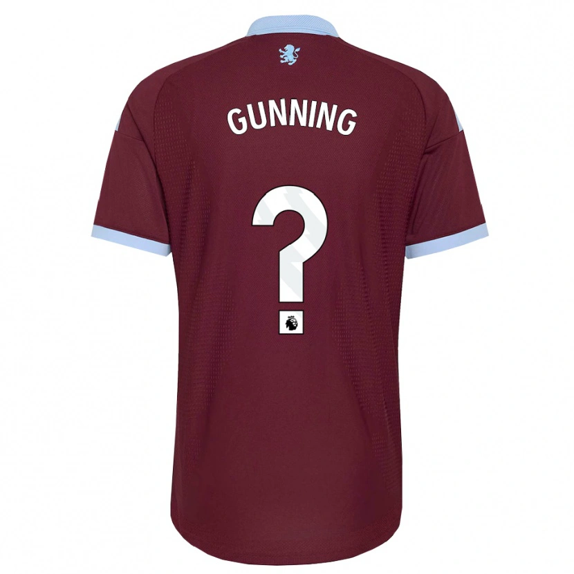 DanxenキッズAshton Gunning#0コーンフラワーブルー バーガンディホームシャツ2026/27ジャージーユニフォーム