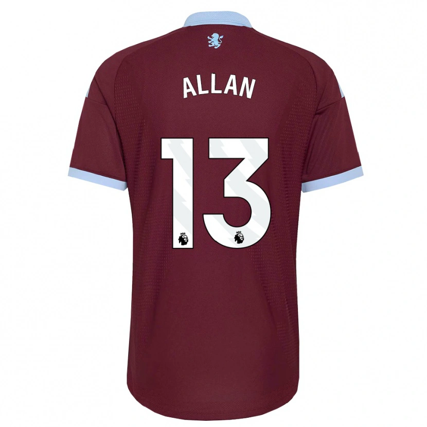 DanxenキッズJack Allan#13コーンフラワーブルー バーガンディホームシャツ2026/27ジャージーユニフォーム