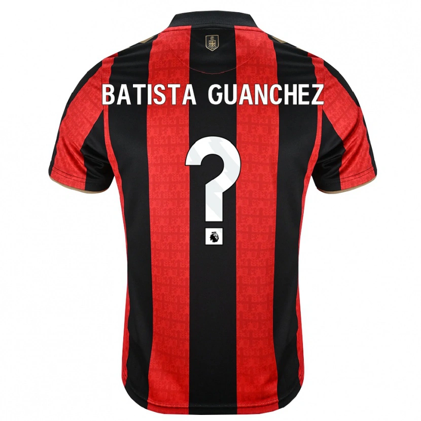 DanxenキッズAidan Batista Guanchez#0ゴールデンロッド レッド ブラックホームシャツ2026/27ジャージーユニフォーム