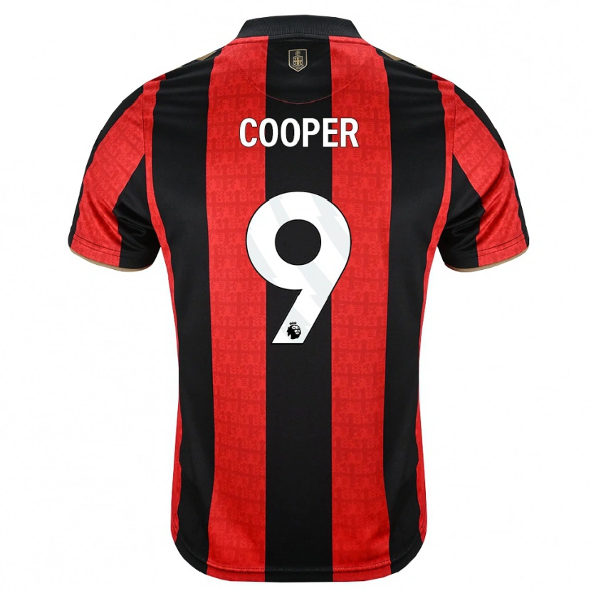 DanxenキッズLucy Cooper#9ゴールデンロッド レッド ブラックホームシャツ2026/27ジャージーユニフォーム