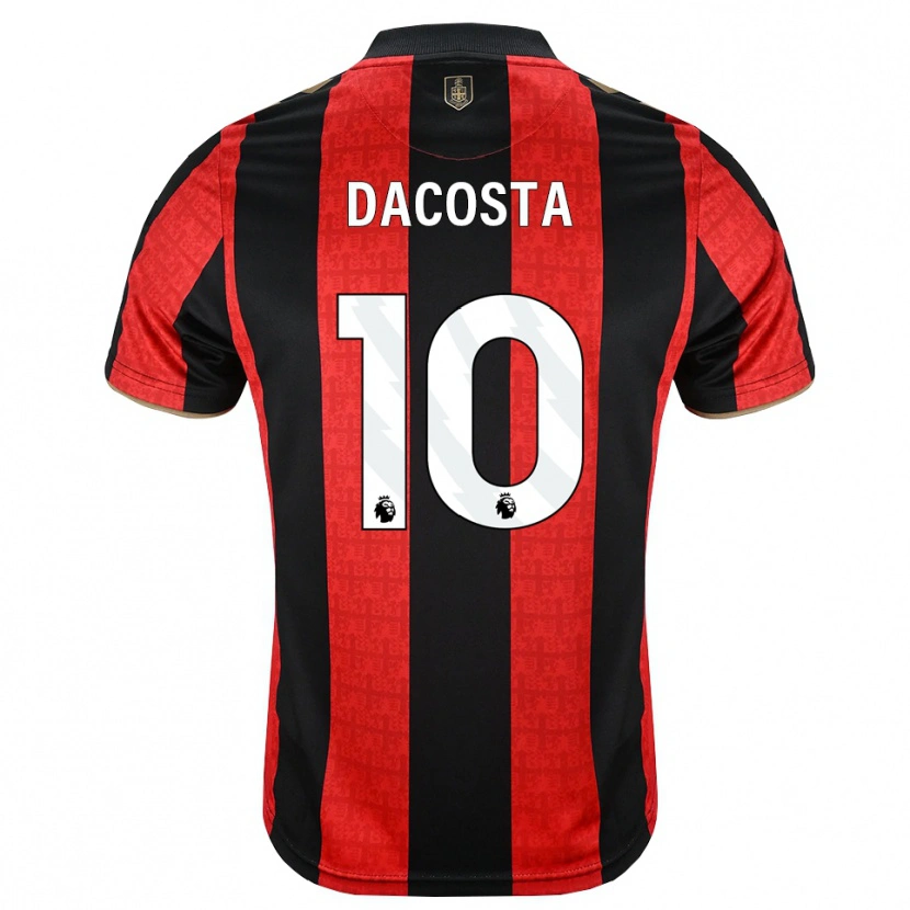 Danxenキッズマイケル・ダコスタ#10ゴールデンロッド レッド ブラックホームシャツ2026/27ジャージーユニフォーム