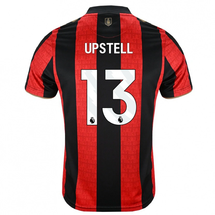 DanxenキッズWill Upstell#13ゴールデンロッド レッド ブラックホームシャツ2026/27ジャージーユニフォーム