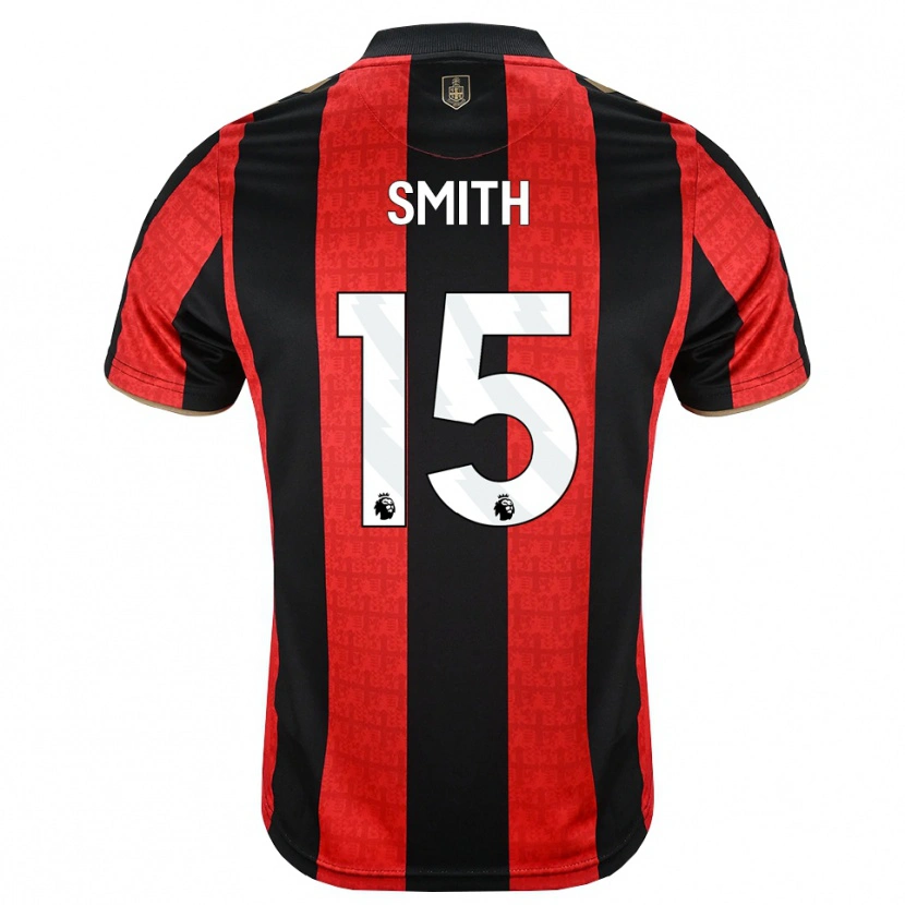 DanxenキッズAdam Smith#15ゴールデンロッド レッド ブラックホームシャツ2026/27ジャージーユニフォーム