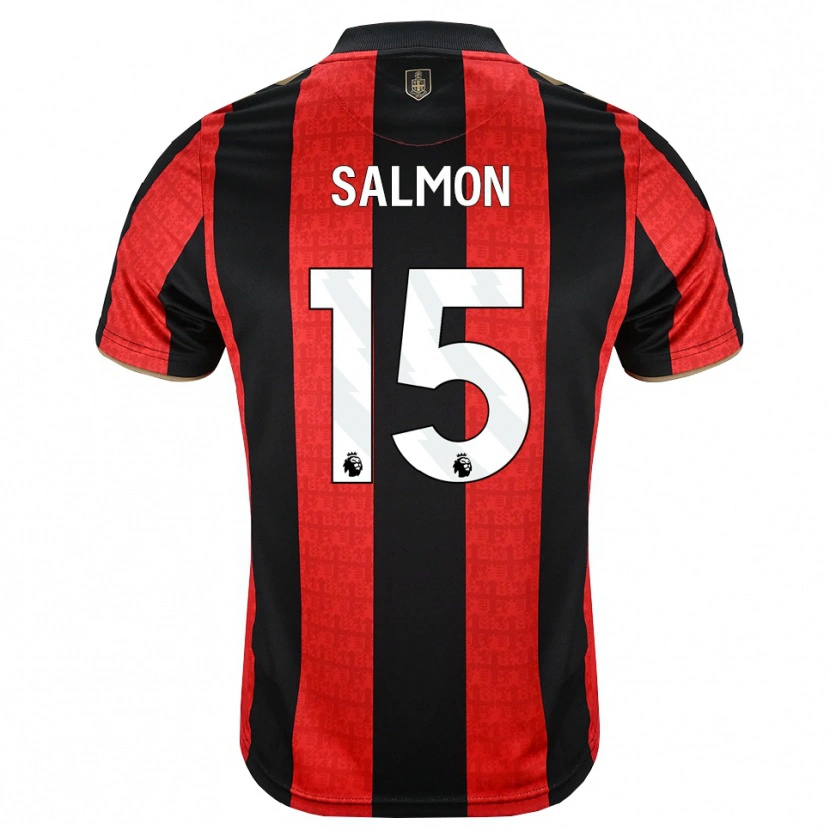DanxenキッズJosh Salmon#15ゴールデンロッド レッド ブラックホームシャツ2026/27ジャージーユニフォーム