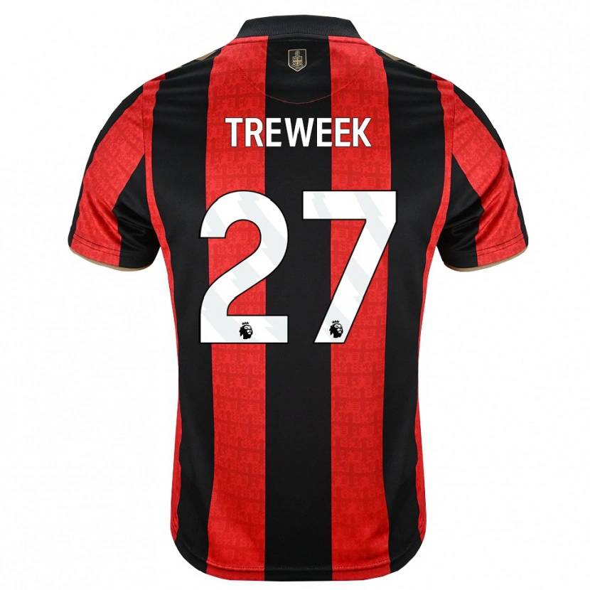 DanxenキッズAmber Treweek#27ゴールデンロッド レッド ブラックホームシャツ2026/27ジャージーユニフォーム