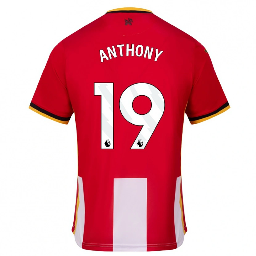 Danxenキッズジェイドン・アンソニー#19イエロー ブラック レッドホームシャツ2026/27ジャージーユニフォーム