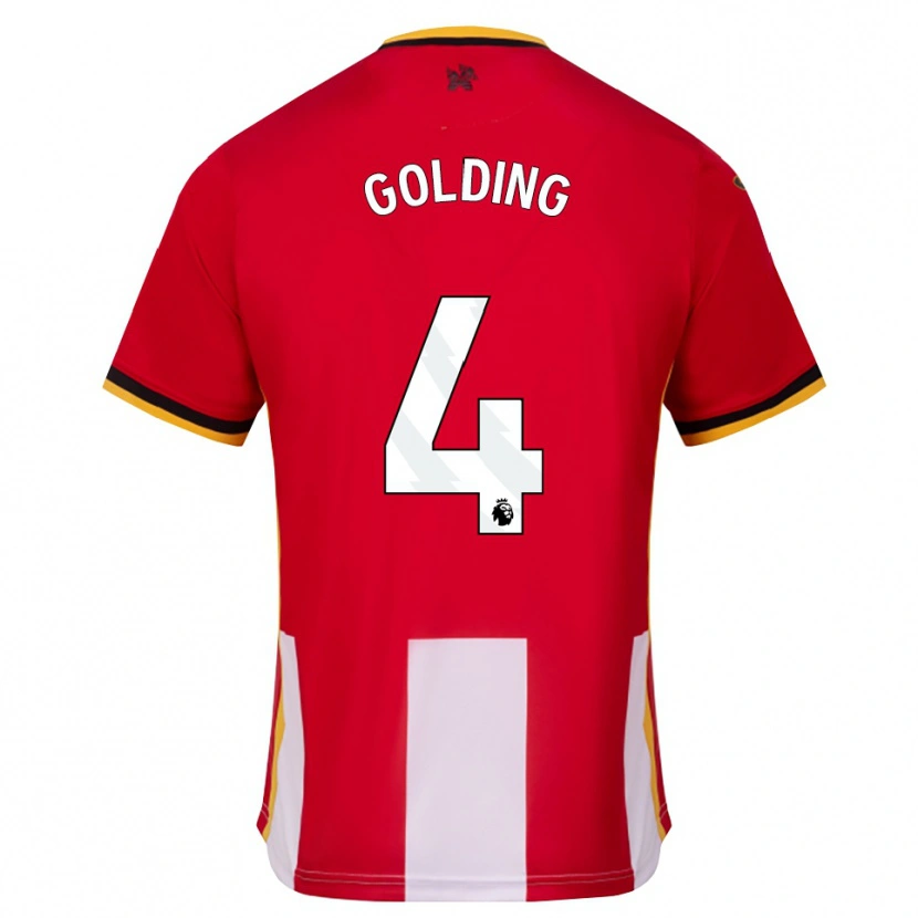 DanxenキッズAidan Golding#4イエロー ブラック レッドホームシャツ2026/27ジャージーユニフォーム