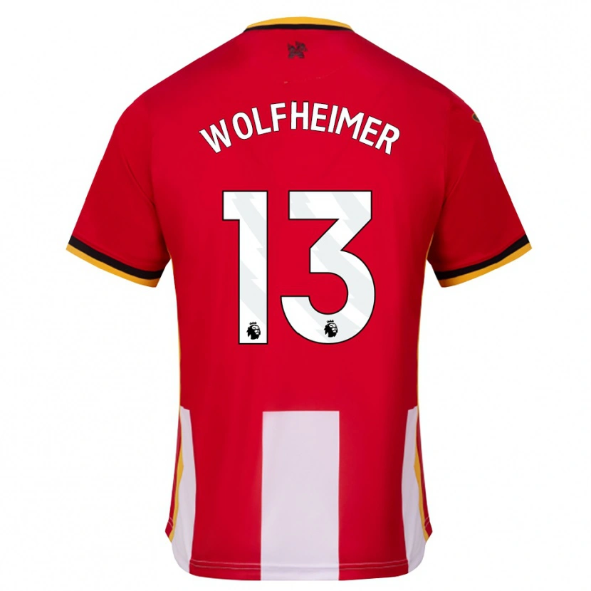 DanxenキッズConnor Wolfheimer#13イエロー ブラック レッドホームシャツ2026/27ジャージーユニフォーム