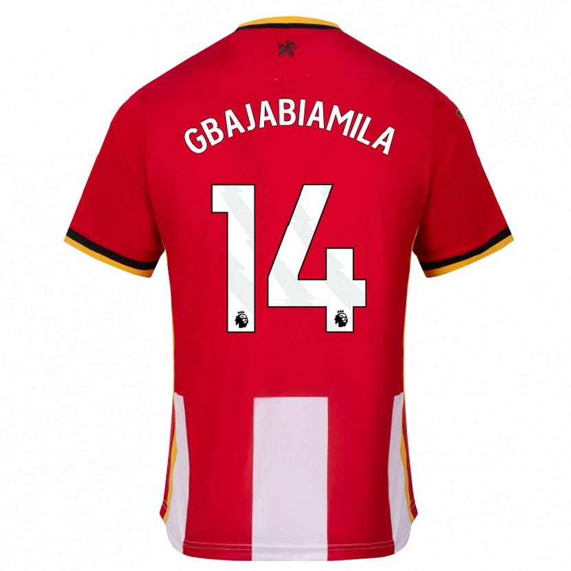 DanxenキッズHabeebat Gbajabiamila#14イエロー ブラック レッドホームシャツ2026/27ジャージーユニフォーム