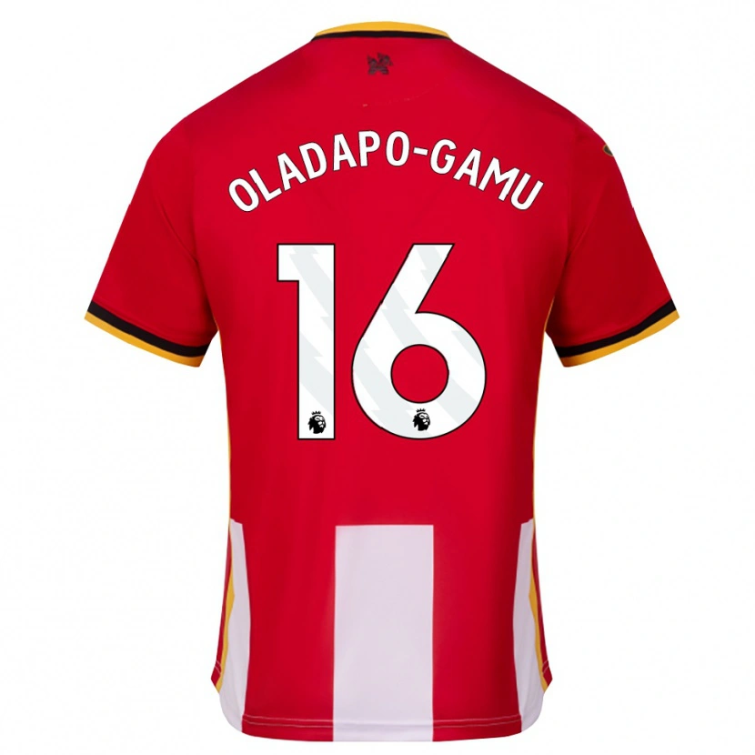 DanxenキッズJosh Oladapo-Gamu#16イエロー ブラック レッドホームシャツ2026/27ジャージーユニフォーム