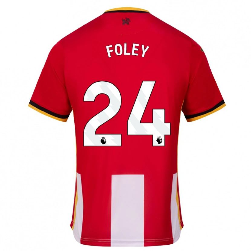 DanxenキッズShania Foley#24イエロー ブラック レッドホームシャツ2026/27ジャージーユニフォーム