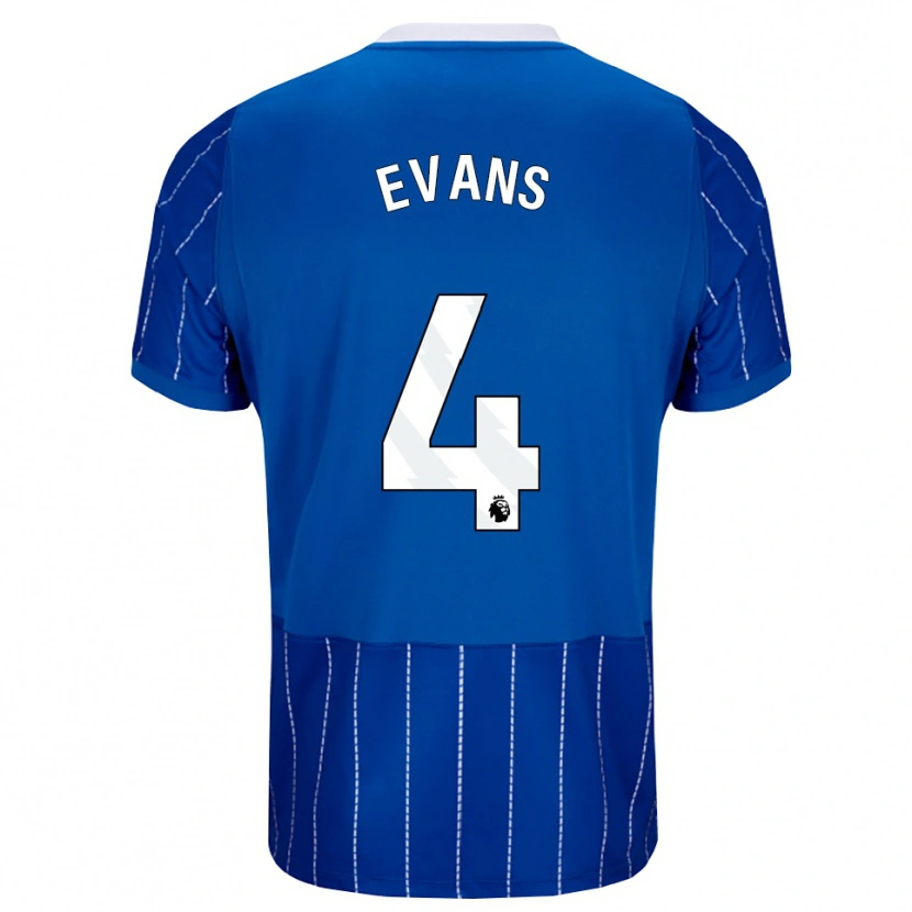 DanxenキッズJake Evans#4ミディアムブルー ホワイトホームシャツ2026/27ジャージーユニフォーム
