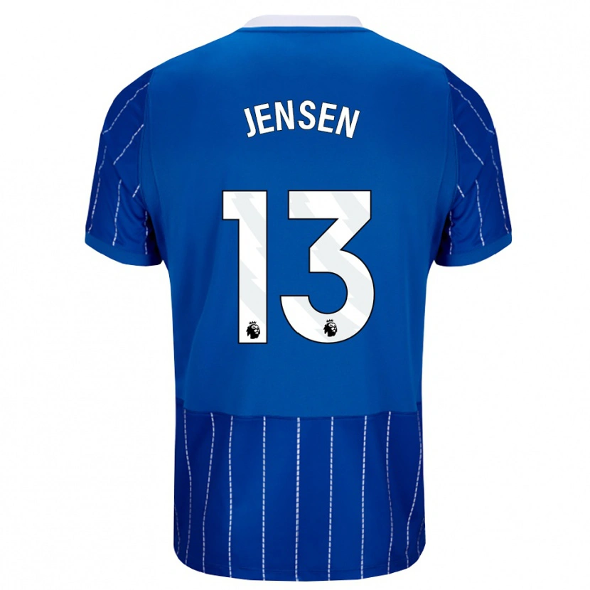 Danxenキッズセバスチャンジェンセン#13ミディアムブルー ホワイトホームシャツ2026/27ジャージーユニフォーム