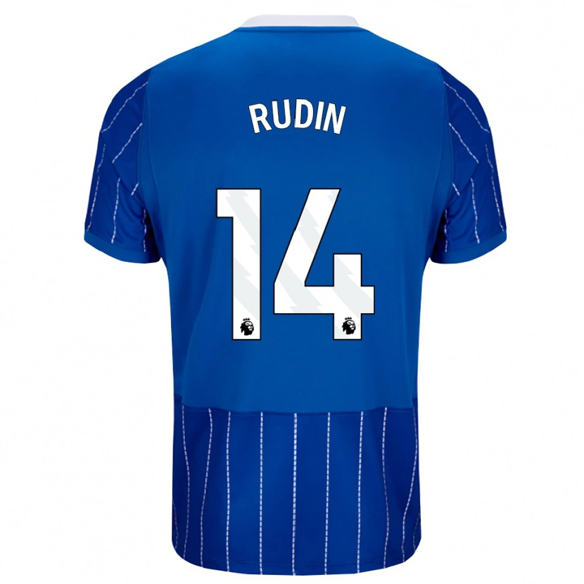 DanxenキッズDaniel Rudin#14ミディアムブルー ホワイトホームシャツ2026/27ジャージーユニフォーム