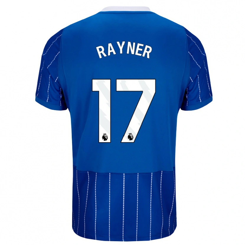 DanxenキッズBex Rayner#17ミディアムブルー ホワイトホームシャツ2026/27ジャージーユニフォーム