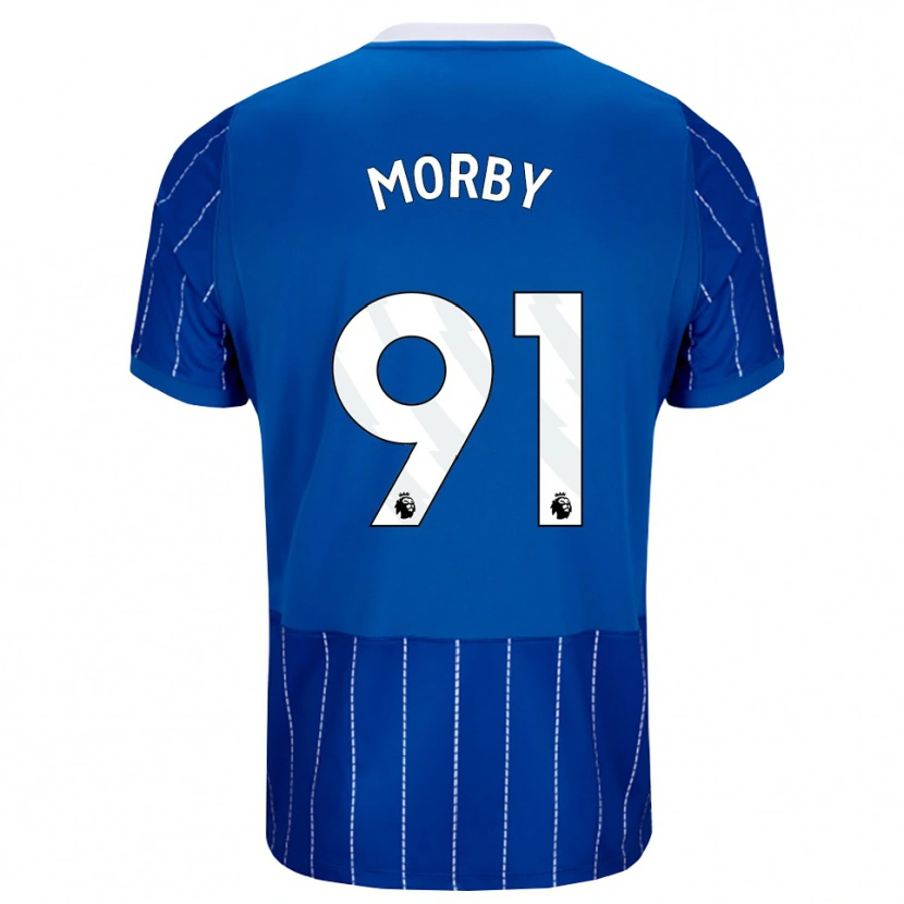 DanxenキッズJackson Morby#91ミディアムブルー ホワイトホームシャツ2026/27ジャージーユニフォーム